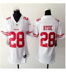 WoMens New 49ers #28 Carlos Hyde White Stitched NFL Elite Jersey WoMens New 49ers #28 Carlos Hyde White Stitched NFL Elite Jersey