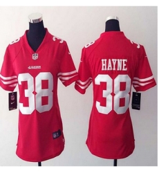 Women New 49ers #38 Jarryd Hayne Red Team Color Stitched NFL Elite Jersey Women New 49ers #38 Jarryd Hayne Red Team Color Stitched NFL Elite Jersey