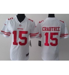 Women Nike San Francisco 49ers 15 Michael Crabtree White LIMITED Jerseys Women Nike San Francisco 49ers 15 Michael Crabtree White LIMITED Jerseys