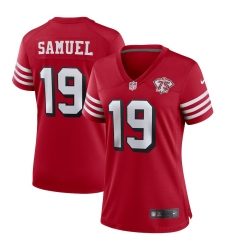Women Nike San Francisco 49ers 19 Deebo Samuel Red Rush 75th Anniversary Stitched NFL Vapor Untouchable Limited Jersey Women Nike San Francisco 49ers 19 Deebo Samuel Red Rush 75th Anniversary Stitched NFL Vapor Untouchable Limited Jersey