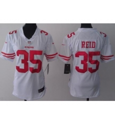 Women Nike San Francisco 49ers 35 Eric Reid White Jerseys Women Nike San Francisco 49ers 35 Eric Reid White Jerseys