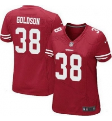 Women Nike San Francisco 49ers #38 Dashon Goldson Red Stitched Jersey Women Nike San Francisco 49ers #38 Dashon Goldson Red Stitched Jersey