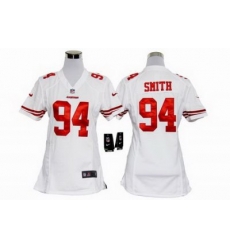 Women Nike San Francisco 49ers #94 Justin Smith White Jersey Women Nike San Francisco 49ers #94 Justin Smith White Jersey