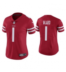 Women San Francisco 49ers 1 Jimmie Ward Red Vapor limited Jersey Women San Francisco 49ers 1 Jimmie Ward Red Vapor limited Jersey