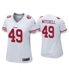 Women San Francisco 49ers 49 Elijah Mitchell White Jersey Women San Francisco 49ers 49 Elijah Mitchell White Jersey