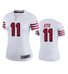 Women San Francisco 49ers Brandon Aiyuk 11 White Rush Jersey Women San Francisco 49ers Brandon Aiyuk 11 White Rush Jersey
