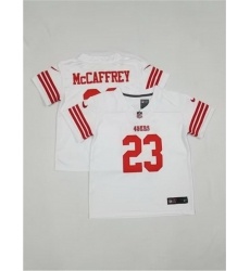 Toddlers San Francisco 49ers 23 Christian McCaffrey White Vapor Untouchable Stitched Football Jersey Toddlers San Francisco 49ers 23 Christian McCaffrey White Vapor Untouchable Stitched Football Jersey