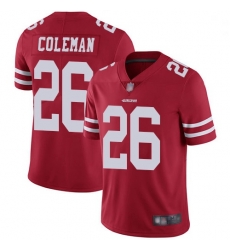 Youth 49ers 26 Tevin Coleman Red Team Color Stitched Football Vapor Untouchable Limited Jersey Youth 49ers 26 Tevin Coleman Red Team Color Stitched Football Vapor Untouchable Limited Jersey