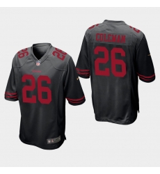 Youth Nike 49ers #26 Tevin Coleman Black Game Jersey Youth Nike 49ers #26 Tevin Coleman Black Game Jersey