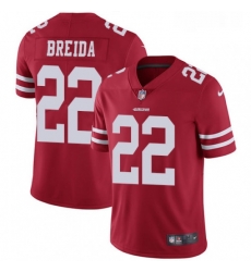 Youth Nike San Francisco 49ers 22 Matt Breida Red Team Color Vapor Untouchable Limited Player NFL Jersey Youth Nike San Francisco 49ers 22 Matt Breida Red Team Color Vapor Untouchable Limited Player NFL Jersey