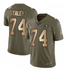 Youth Nike San Francisco 49ers 74 Joe Staley Limited OliveGold 2017 Salute to Service NFL Jersey Youth Nike San Francisco 49ers 74 Joe Staley Limited OliveGold 2017 Salute to Service NFL Jersey