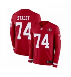 Youth Nike San Francisco 49ers 74 Joe Staley Limited Red Therma Long Sleeve NFL Jersey Youth Nike San Francisco 49ers 74 Joe Staley Limited Red Therma Long Sleeve NFL Jersey