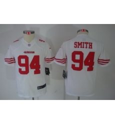 Youth Nike San Francisco 49ers #94 Smith White Limited Jerseys