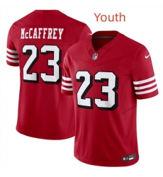 Youth San Francisco 49ers 23 Christian McCaffrey New Red 2023 F U S E Vapor Untouchable Limited Stitched Football Jersey Youth San Francisco 49ers 23 Christian McCaffrey New Red 2023 F U S E Vapor Untouchable Limited Stitched Football Jersey