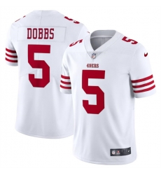 Youth San Francisco 49ers 5 Josh Dobbs White Vapor Untouchable Limited Stitched Football Jersey Youth San Francisco 49ers 5 Josh Dobbs White Vapor Untouchable Limited Stitched Football Jersey