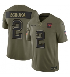 Men Tampa Bay Buccaneers 2 Emeka Egbuka Olive 2025 F U S E  Salute to Service Limited Stitched Football Jersey