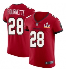 Men Tampa Bay Buccaneers 28 Leonard Fournette Men Super Bowl LV Bound Nike Red Vapor Elite Jersey Men Tampa Bay Buccaneers 28 Leonard Fournette Men Super Bowl LV Bound Nike Red Vapor Elite Jersey