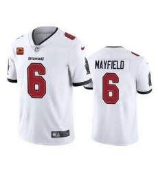 Men Tampa Bay Buccaneers 6 Baker Mayfield White 2024 With 4 Star C Patch Vapor Untouchable Limited Stitched Jersey Men Tampa Bay Buccaneers 6 Baker Mayfield White 2024 With 4 Star C Patch Vapor Untouchable Limited Stitched Jersey