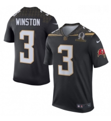 Mens Nike Tampa Bay Buccaneers 3 Jameis Winston Elite Black Team Irvin 2016 Pro Bowl NFL Jersey Mens Nike Tampa Bay Buccaneers 3 Jameis Winston Elite Black Team Irvin 2016 Pro Bowl NFL Jersey