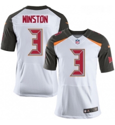 Mens Nike Tampa Bay Buccaneers 3 Jameis Winston Elite White NFL Jersey Mens Nike Tampa Bay Buccaneers 3 Jameis Winston Elite White NFL Jersey