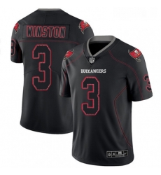 Mens Nike Tampa Bay Buccaneers 3 Jameis Winston Limited Lights Out Black Rush NFL Jersey Mens Nike Tampa Bay Buccaneers 3 Jameis Winston Limited Lights Out Black Rush NFL Jersey