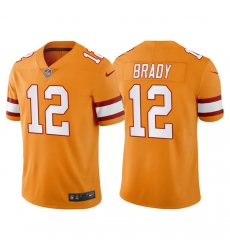 Men's Tampa Bay Buccaneers #12 Tom Brady Orange Vapor Untouchable Limited Stitched Jersey Men's Tampa Bay Buccaneers #12 Tom Brady Orange Vapor Untouchable Limited Stitched Jersey