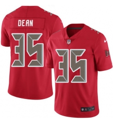 Nike Buccaneers 35 Jamel Dean Red Men Stitched NFL Limited Rush Jersey Nike Buccaneers 35 Jamel Dean Red Men Stitched NFL Limited Rush Jersey