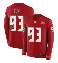 Nike Buccaneers 93 Ndamukong Suh Red Team Color Men Stitched NFL Limited Therma Long Sleeve Jersey Nike Buccaneers 93 Ndamukong Suh Red Team Color Men Stitched NFL Limited Therma Long Sleeve Jersey
