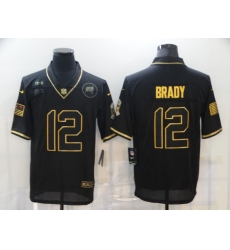 Nike Tampa Bay Buccaneers 12 Tom Brady Black Gold 2020 Salute To Service Limited Jersey Nike Tampa Bay Buccaneers 12 Tom Brady Black Gold 2020 Salute To Service Limited Jersey