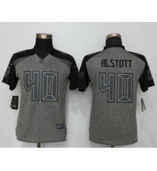 Nike Buccaneers #40 Mike Alstott Gray Women Stitched NFL Limited Gridiron Gray Jersey Nike Buccaneers #40 Mike Alstott Gray Women Stitched NFL Limited Gridiron Gray Jersey