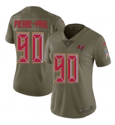 Nike Buccaneers #90 Jason Pierre Paul Olive Womens Stitched NFL Limited 2017 Salute to Service Jersey Nike Buccaneers #90 Jason Pierre Paul Olive Womens Stitched NFL Limited 2017 Salute to Service Jersey