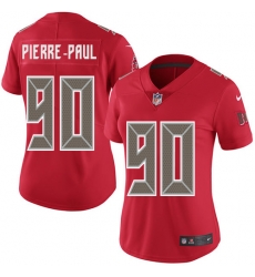 Nike Buccaneers #90 Jason Pierre Paul Red Womens Stitched NFL Limited Rush Jersey Nike Buccaneers #90 Jason Pierre Paul Red Womens Stitched NFL Limited Rush Jersey