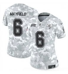 Women Tampa Bay Buccaneers 6 Baker Mayfield 2024 F U S E Arctic Camo Salute To Service Limited Stitched Football Jersey Women Tampa Bay Buccaneers 6 Baker Mayfield 2024 F U S E Arctic Camo Salute To Service Limited Stitched Football Jersey