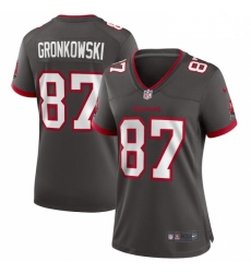Women Tampa Bay Buccaneers #87 Rob Gronkowski Nike Pewter Alternate Game Jersey Women Tampa Bay Buccaneers #87 Rob Gronkowski Nike Pewter Alternate Game Jersey