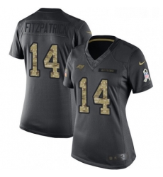 Womens Nike Tampa Bay Buccaneers 14 Ryan Fitzpatrick Limited Black 2016 Salute to Service NFL Jersey Womens Nike Tampa Bay Buccaneers 14 Ryan Fitzpatrick Limited Black 2016 Salute to Service NFL Jersey
