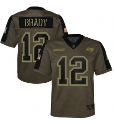 Youth Tampa Bay Buccaneers Tom Brady Nike Olive 2021 Salute To Service Game Jersey Youth Tampa Bay Buccaneers Tom Brady Nike Olive 2021 Salute To Service Game Jersey
