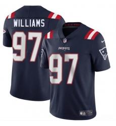 Men New England Patriots 97 Milton Williams Navy 2025 Vapor Limited Stitched Football Jersey
