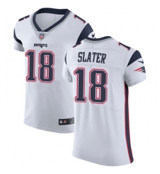 Men Nike Patriots #18 Matt Slater White Stitched NFL Vapor Untouchable Elite Jersey Men Nike Patriots #18 Matt Slater White Stitched NFL Vapor Untouchable Elite Jersey