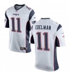 Mens Nike New England Patriots 11 Julian Edelman Game White NFL Jersey Mens Nike New England Patriots 11 Julian Edelman Game White NFL Jersey