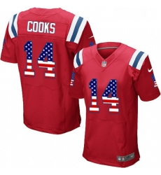 Mens Nike New England Patriots 14 Brandin Cooks Elite Red Alternate USA Flag Fashion NFL Jersey Mens Nike New England Patriots 14 Brandin Cooks Elite Red Alternate USA Flag Fashion NFL Jersey