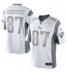 Mens Nike New England Patriots 87 Rob Gronkowski Limited White Platinum NFL Jersey Mens Nike New England Patriots 87 Rob Gronkowski Limited White Platinum NFL Jersey