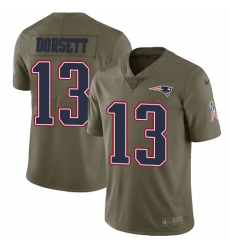 Nike Patriots #13 Phillip Dorsett Olive Mens Stitched NFL Limited 2017 Salute To Service Jersey Nike Patriots #13 Phillip Dorsett Olive Mens Stitched NFL Limited 2017 Salute To Service Jersey