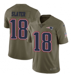 Nike Patriots #18 Matt Slater Olive Mens Stitched NFL Limited 2017 Salute To Service Jersey Nike Patriots #18 Matt Slater Olive Mens Stitched NFL Limited 2017 Salute To Service Jersey