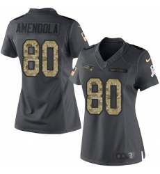 Nike Patriots #80 Danny Amendola Black Womens Stitched NFL Limited 2016 Salute to Service Jersey Nike Patriots #80 Danny Amendola Black Womens Stitched NFL Limited 2016 Salute to Service Jersey