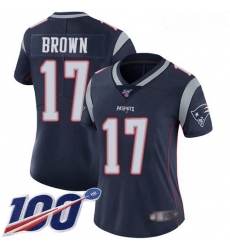 Patriots #17 Antonio Brown Navy Blue Team Color Women Stitched Football 100th Season Vapor Limited Jersey Patriots #17 Antonio Brown Navy Blue Team Color Women Stitched Football 100th Season Vapor Limited Jersey