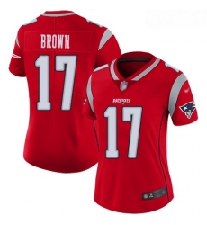 Patriots #17 Antonio Brown Red Women Stitched Football Limited Inverted Legend Jersey Patriots #17 Antonio Brown Red Women Stitched Football Limited Inverted Legend Jersey