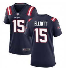 Women New England Patriots 15 Ezekiel Elliott Navy Stitched Jersey Run Small Women New England Patriots 15 Ezekiel Elliott Navy Stitched Jersey Run Small
