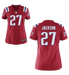 Women New England Patriots #27 J.C. Jackson Game Jersey Red Women New England Patriots #27 J.C. Jackson Game Jersey Red