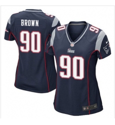 Women New Patriots #90 Malcom Brown Navy Blue Team Color Stitched NFL Elite Jersey Women New Patriots #90 Malcom Brown Navy Blue Team Color Stitched NFL Elite Jersey