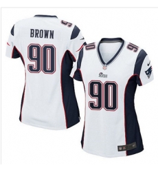 Women New Patriots #90 Malcom Brown White Stitched NFL Elite Jersey Women New Patriots #90 Malcom Brown White Stitched NFL Elite Jersey